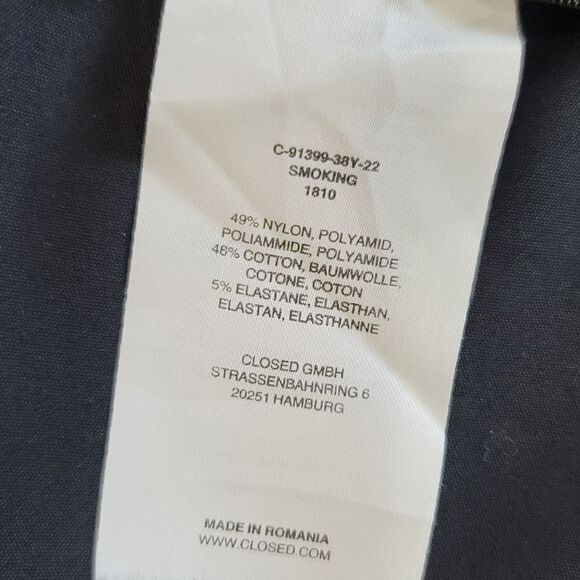 Closed Stretch Slim Leg Smoking Style Trouser Pants in Navy Blue Size 29 - Picture 10 of 12